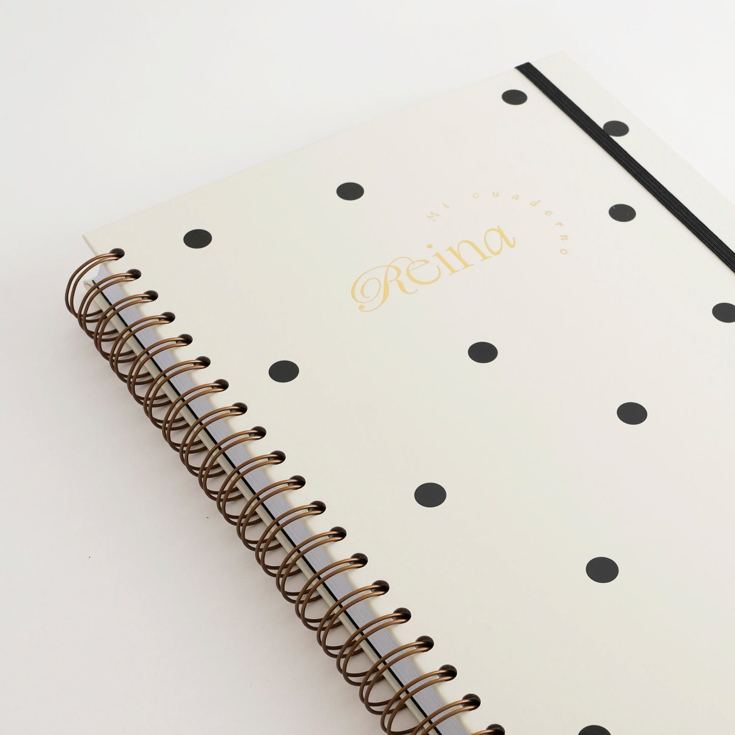 Cuaderno Reina Grande en color beige es una hermosa opción que puedes emplear para cualquier propósito que desees, ya sea escritura o dibujo. Tiene impreso en el interior unos puntos sutiles, con una separación de 5mm, para que puedas anotar tus pensamientos, hacerlo tu diario personal y emplearlo para tus tareas.